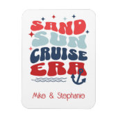 Magnet Flexible Personalized Retro Cruise Family Name (Vertical)