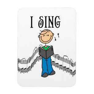 Magnet Flexible Personnage Bâton Masculin T-shirts et Cadeaux Je C