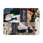 Magnet Flexible Personnalisable Collage photo mariage de automne (Horizontal)