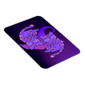 Magnet Flexible Personnalisable Purple Gemini Retro Neon Kittens M (Côté Droit)