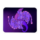 Magnet Flexible Personnalisable Purple Gemini Retro Neon Kittens M (Horizontal)