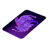 Magnet Flexible Personnalisable Purple Gemini Retro Neon Kittens M (Côté Gauche)