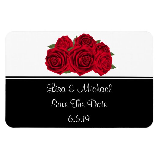 Magnet Flexible Personnalisé Enregistrer l'aimant de date (Horizontal)