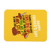 Magnet Flexible Personnalisé Funny Grill Chef Papa (Horizontal)