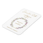 Magnet Flexible Personnalisé Lilac Elegant Mariage de couronne de (Côté Gauche)