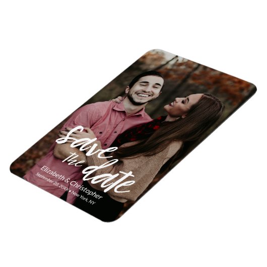 Magnet Flexible Personnalisé Moderne Enregistrer le script Date Ph (Côté Gauche)