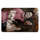 Magnet Flexible Personnalisé Moderne Enregistrer le script Date Ph (Horizontal)