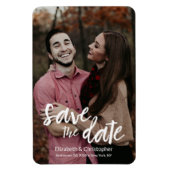 Magnet Flexible Personnalisé Moderne Enregistrer le script Date Ph (Vertical)