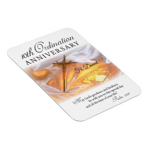 Magnet Flexible Personnaliser, 10e anniversaire d'ordination, Croi