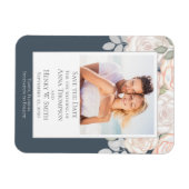 Magnet Flexible Personnaliser Enregistrer la photo du Mariage date (Horizontal)
