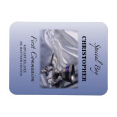 Magnet Flexible Personnaliser, Garçon, bleu première communion (Horizontal)