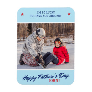 Magnet Flexible Personnaliser le script de Fête des pères de nom