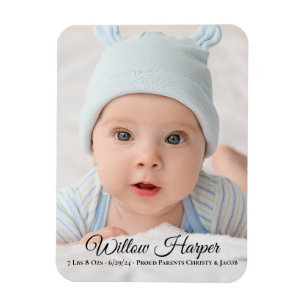 Magnet Flexible Personnaliser Photo Baby Faire-part de naissance