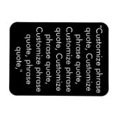 Magnet Flexible Personnaliser phrase citation élégant noir blanc (Horizontal)