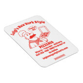 Magnet Flexible Personnaliser Pizza Restaurant Graphique détaillé (Côté Droit)