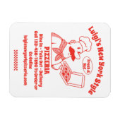 Magnet Flexible Personnaliser Pizza Restaurant Graphique détaillé (Horizontal)