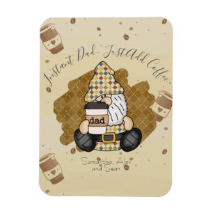 Magnet Flexible Personnaliser pour le papa amoureux du café VINT