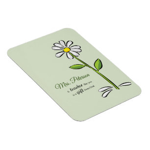 Magnet Flexible Personnaliser, remerciement professeur, fleur reli