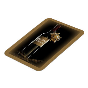 Magnet Flexible Personnaliser une bouteille de vin avec un nœud po