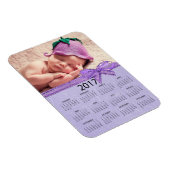 Magnet Flexible Personnalisez ce mini calendrier Purple 2017 (Côté Droit)