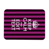 Magnet Flexible Personnalized KEEP CALM and Your Text on Pink (Horizontal)