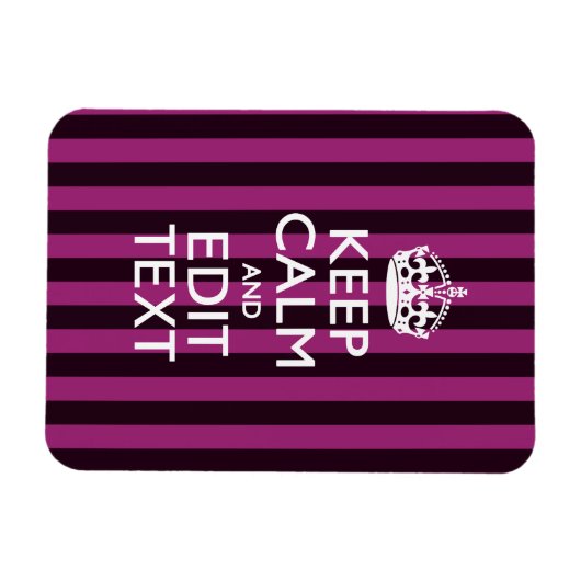 Magnet Flexible Personnalized KEEP CALM and Your Text on Pink (Horizontal)