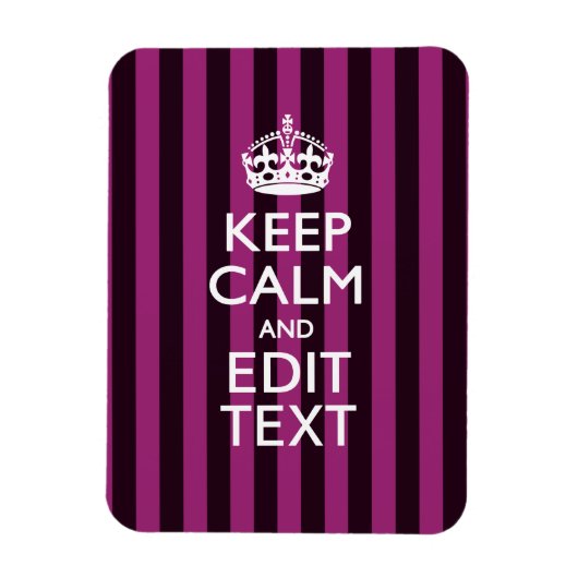 Magnet Flexible Personnalized KEEP CALM and Your Text on Pink (Vertical)