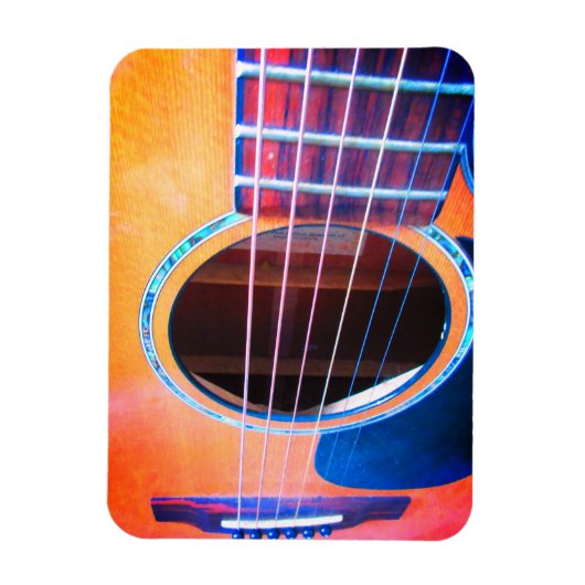 Magnet Flexible Perspective guitare acoustique Couleurs de la musi (Vertical)