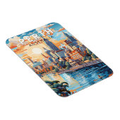 Magnet Flexible Perth Australia Travel Art Vintage (Côté Droit)