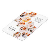 Magnet Flexible Pet Memorial Modern Simple 10 Photo Collage Card (Côté Gauche)
