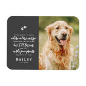 Magnet Flexible Pet Memorial Modern Simple Chic Poème Photo (Horizontal)