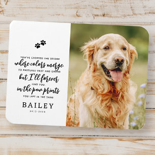 Magnet Flexible Pet Memorial Modern Simple Chic Poème Photo