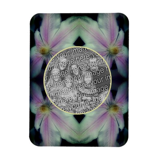 Magnet Flexible Pétales Fleurs Clematis Abstrait Ajouter Votre Pho (Vertical)