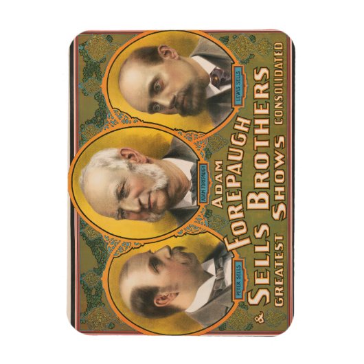 Magnet Flexible Peter Sells, Adam Forepaugh Et Lewis Sells (Vertical)