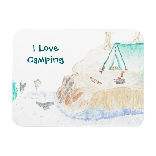 Magnet Flexible Petit aimant de camping I Love (Horizontal)