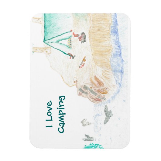 Magnet Flexible Petit aimant de camping I Love (Vertical)