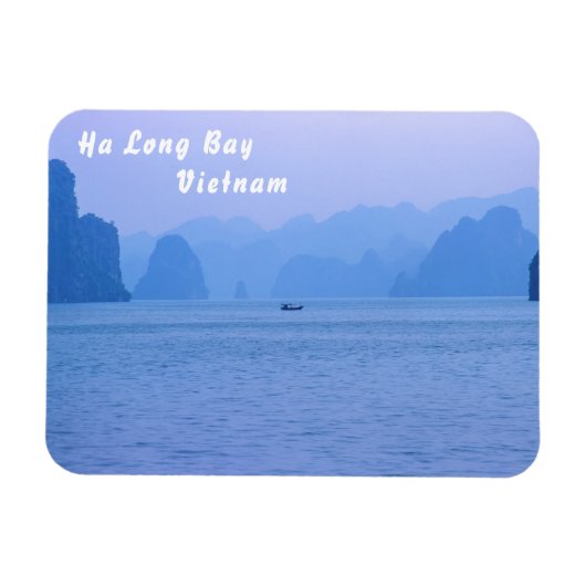 Magnet Flexible Petit bateau de pêche à Ha Long Bay - Vietnam, Asi (Horizontal)