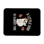 Magnet Flexible Petit Bois Est Presque Dû Halloween Grossesse Anno (Horizontal)