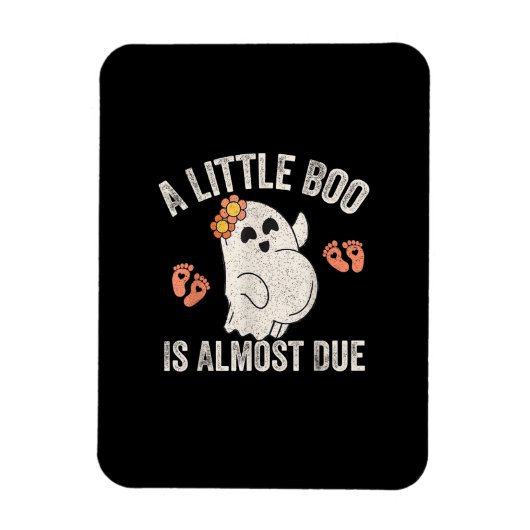 Magnet Flexible Petit Bois Est Presque Dû Halloween Grossesse Anno (Vertical)