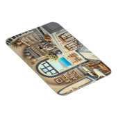 Magnet Flexible Petit café à Santorin (Côté Droit)