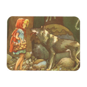 Magnet Flexible Petit Chaperon Rouge, Conte Vintage Fée