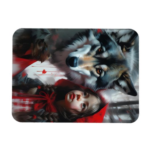 Magnet Flexible Petit chaperon rouge et loup (Horizontal)