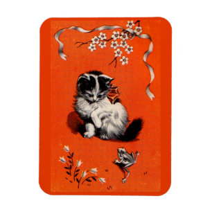 Magnet Flexible petit chaton et grenouille