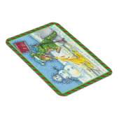MAGNET FLEXIBLE PETIT DRAGON MELTING & SHOVELING NEIGE, FUNNY CUTE (Côté Droit)