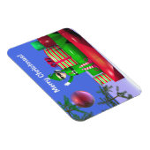 Magnet Flexible Petit Elfe de Noël debout sur les cadeaux (Côté Droit)