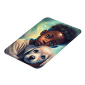 Magnet Flexible Petit garçon et chiot (Côté Gauche)