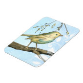 Magnet Flexible Petit oiseau jaune perché sur une branche Recherch (Côté Gauche)
