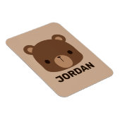 Magnet Flexible Petit ours Brown mignon avec nom personnalisé (Côté Droit)