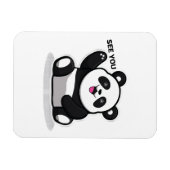 Magnet Flexible petit panda mignon (Horizontal)