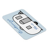 Magnet Flexible Petite caravane Gitane arrondie customisée (Côté Droit)